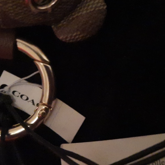 NWT AUTHENTIC COACH SIGNATURE SERIES COLLECTIBLE TEDDY BEAR 🧸 KEYFOB & GIFT BAG - Picture 9 of 10